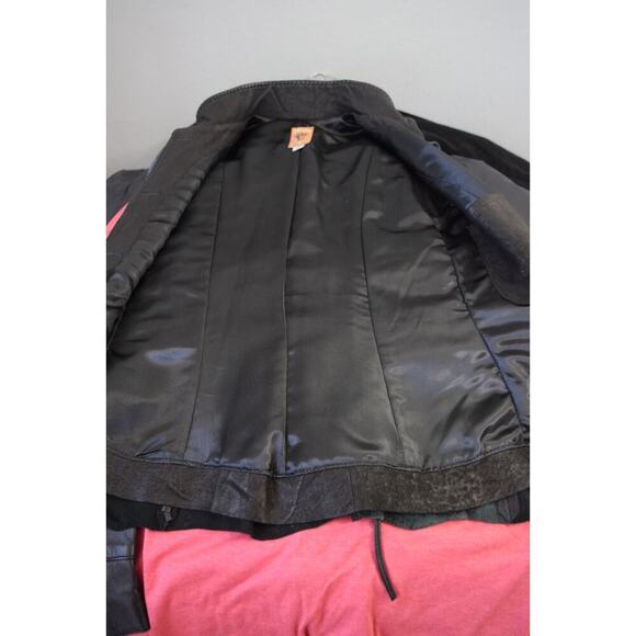 Tribe America Leather Vest Womens 6 Native Beaded Fringe Western Cowgirl Black - Picture 7 of 8